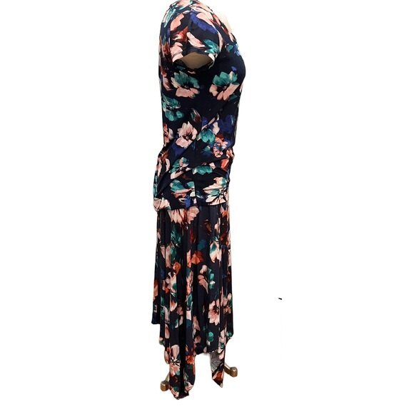 NWT Simply Vera Vera Wang FLORAL HAZE Short Sleeve Shirt & Flowy Skirt Set Small - Picture 2 of 9